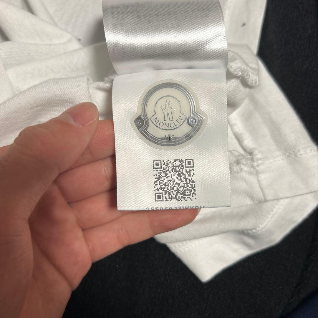 Moncler ホワイトロゴtシャツ