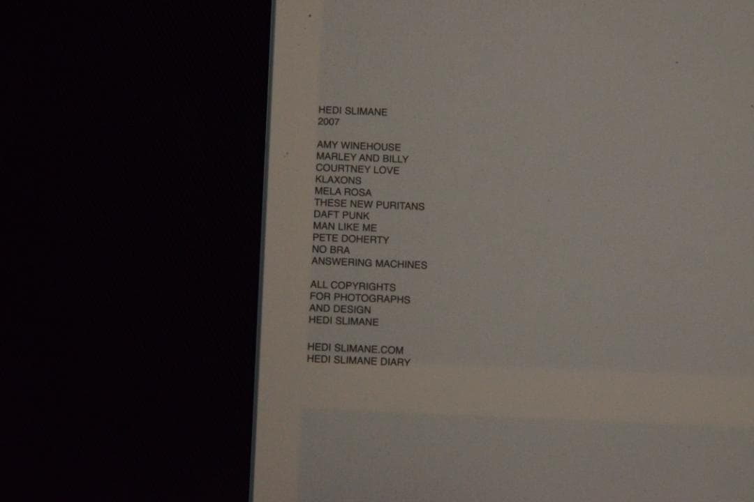 【HEDI SLIMANE 2007 】新品未読品・美本　★大幅に値下げしました