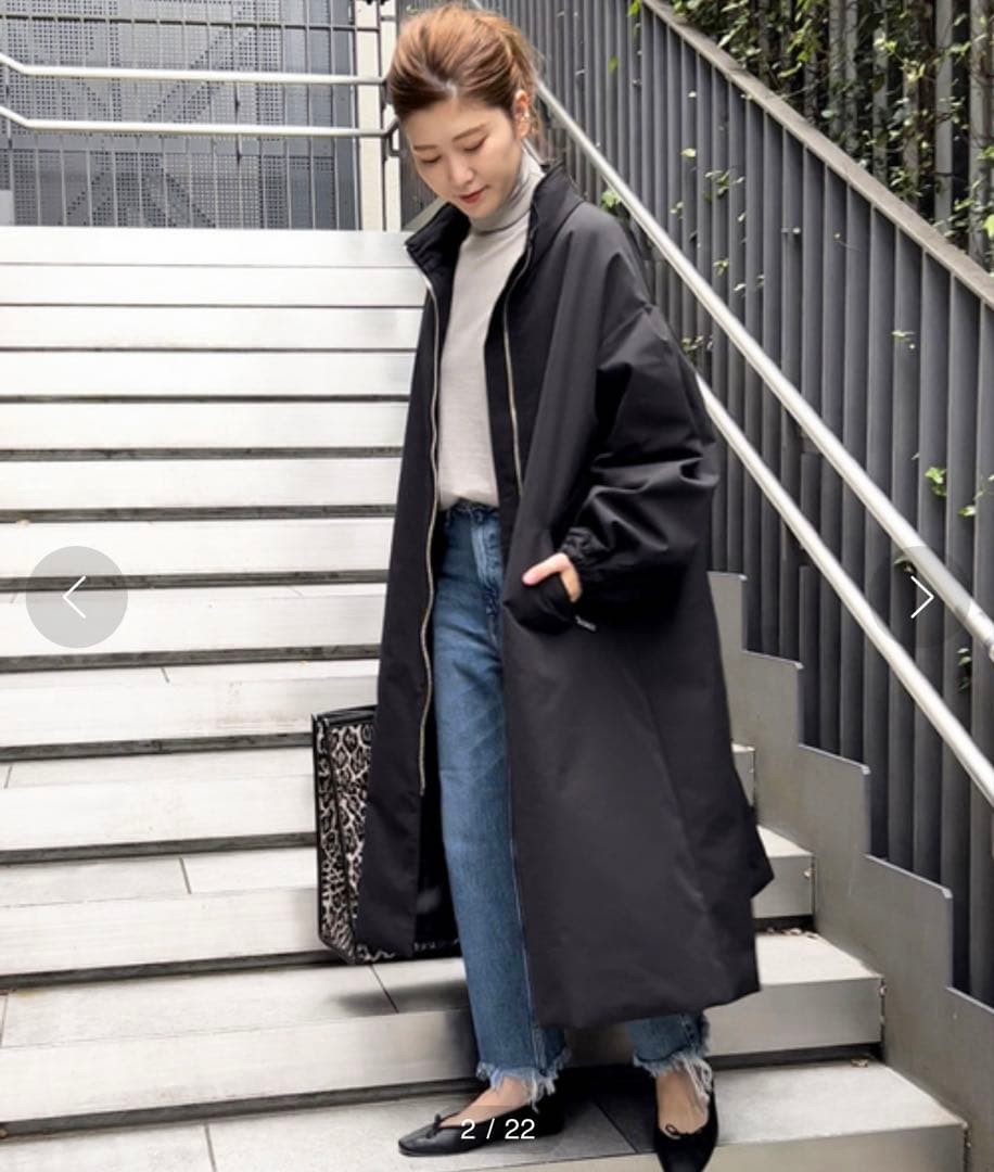 Spick & Span 中綿ボリュームスリーブロングコート　38
