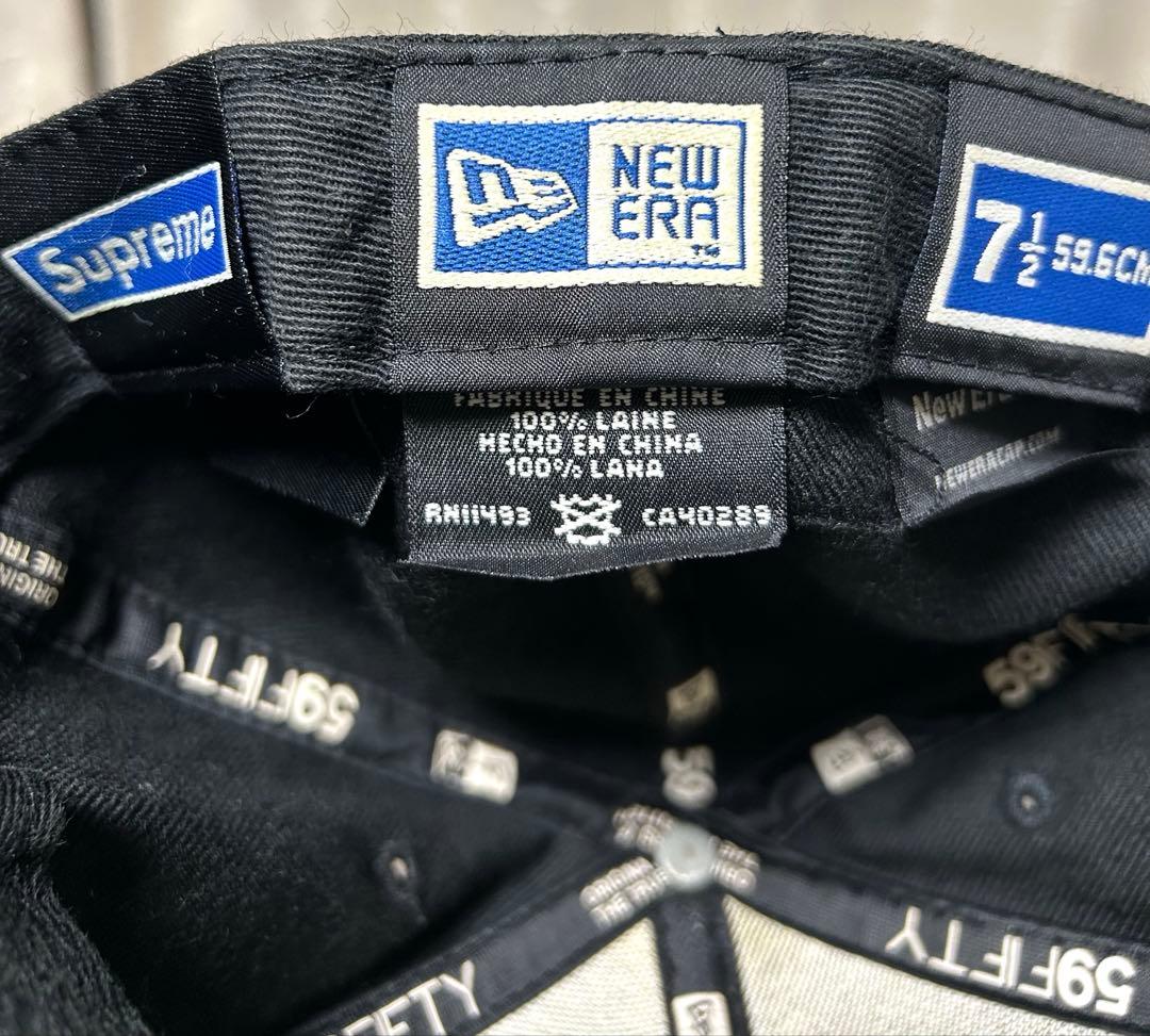 24H以内発送 完売品 激レア 黒 7 1/2 Box Logo New Era