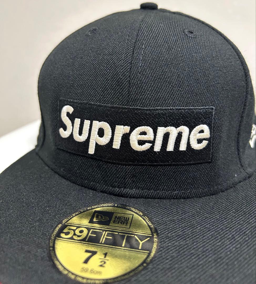 24H以内発送 完売品 激レア 黒 7 1/2 Box Logo New Era