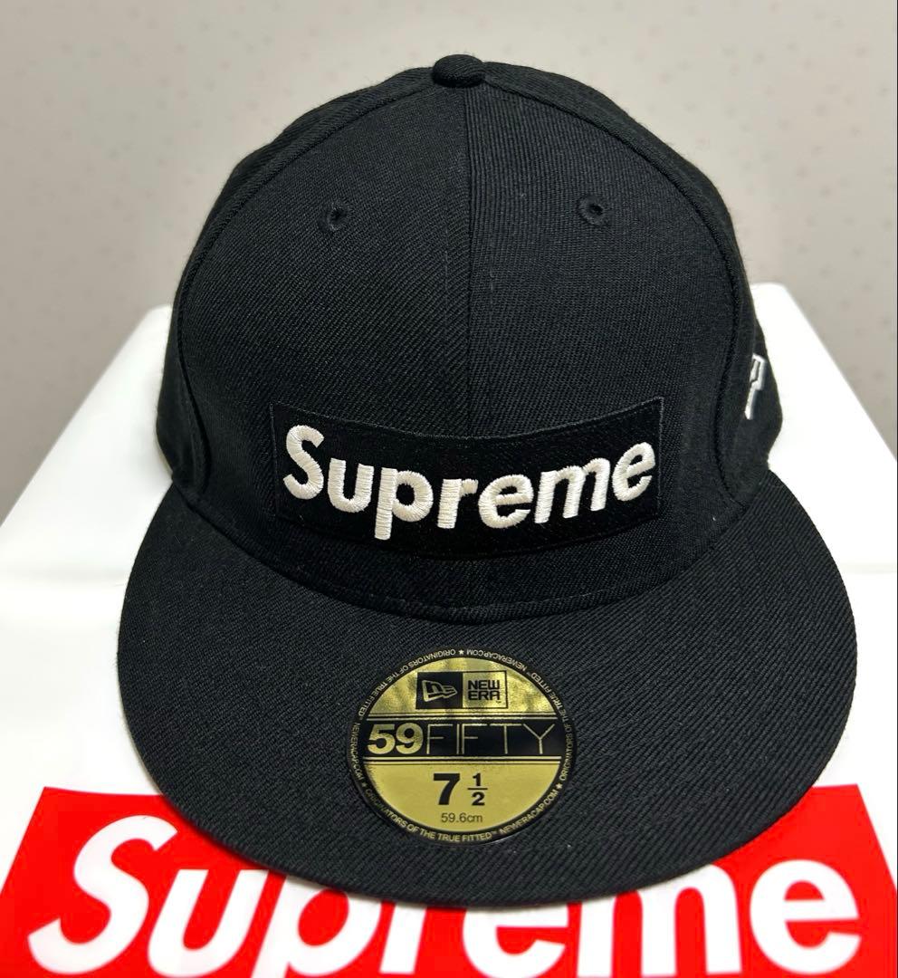 24H以内発送 完売品 激レア 黒 7 1/2 Box Logo New Era