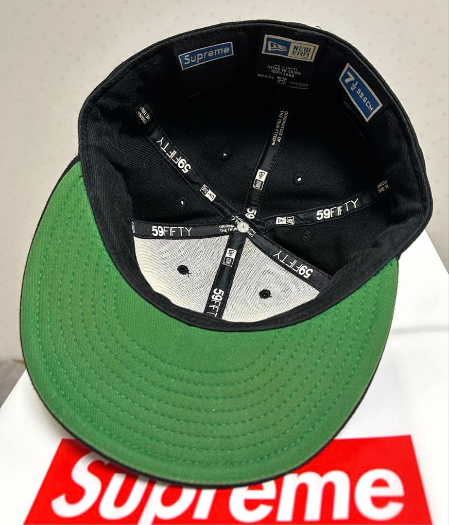 24H以内発送 完売品 激レア 黒 7 1/2 Box Logo New Era