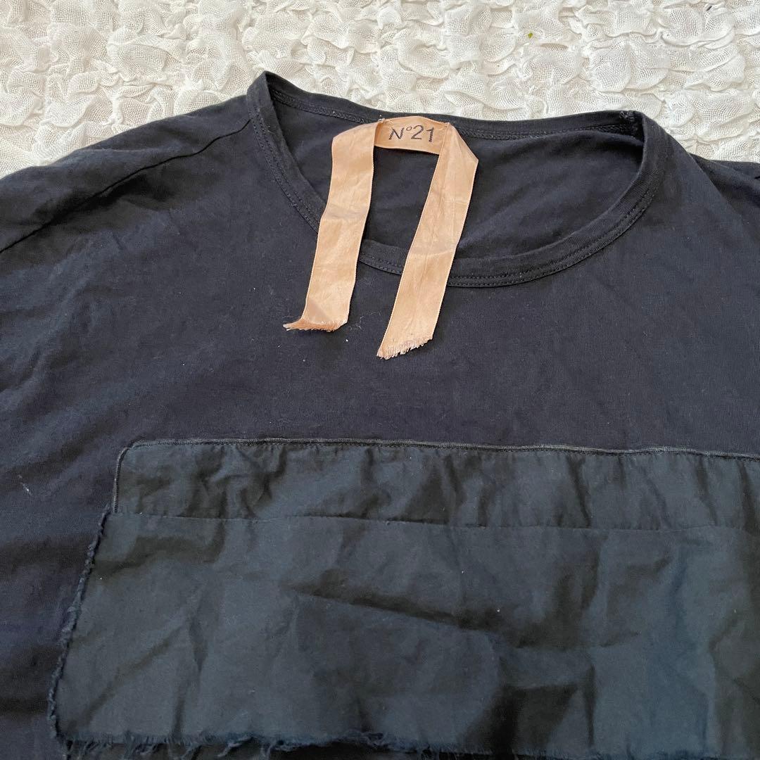 ❤️専用ヌメロヴェントゥーノ　ティアードTシャツ　（ブラック）　44 大きいサイズ