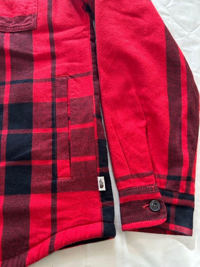 THE NORTH FACE レッド/ブラック チェック柄 フリースジャケット