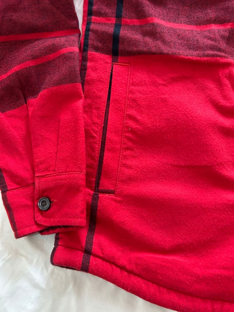 THE NORTH FACE レッド/ブラック チェック柄 フリースジャケット