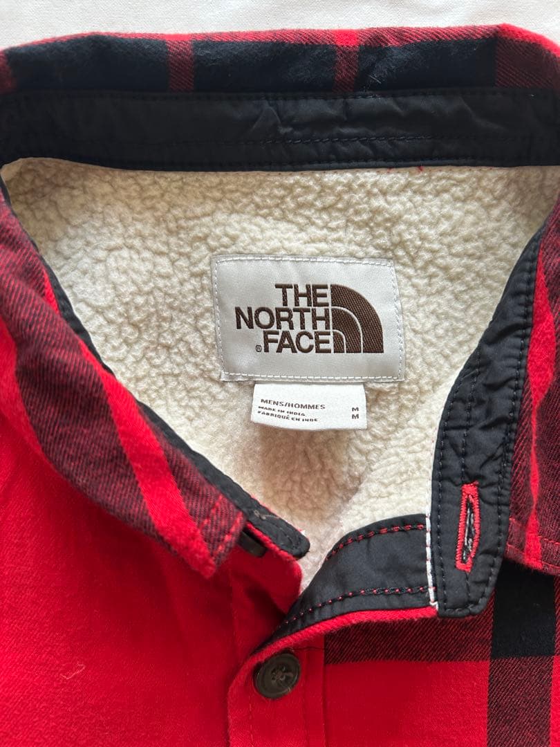 THE NORTH FACE レッド/ブラック チェック柄 フリースジャケット