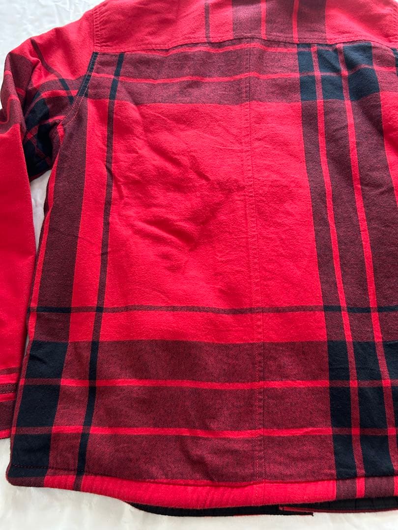 THE NORTH FACE レッド/ブラック チェック柄 フリースジャケット