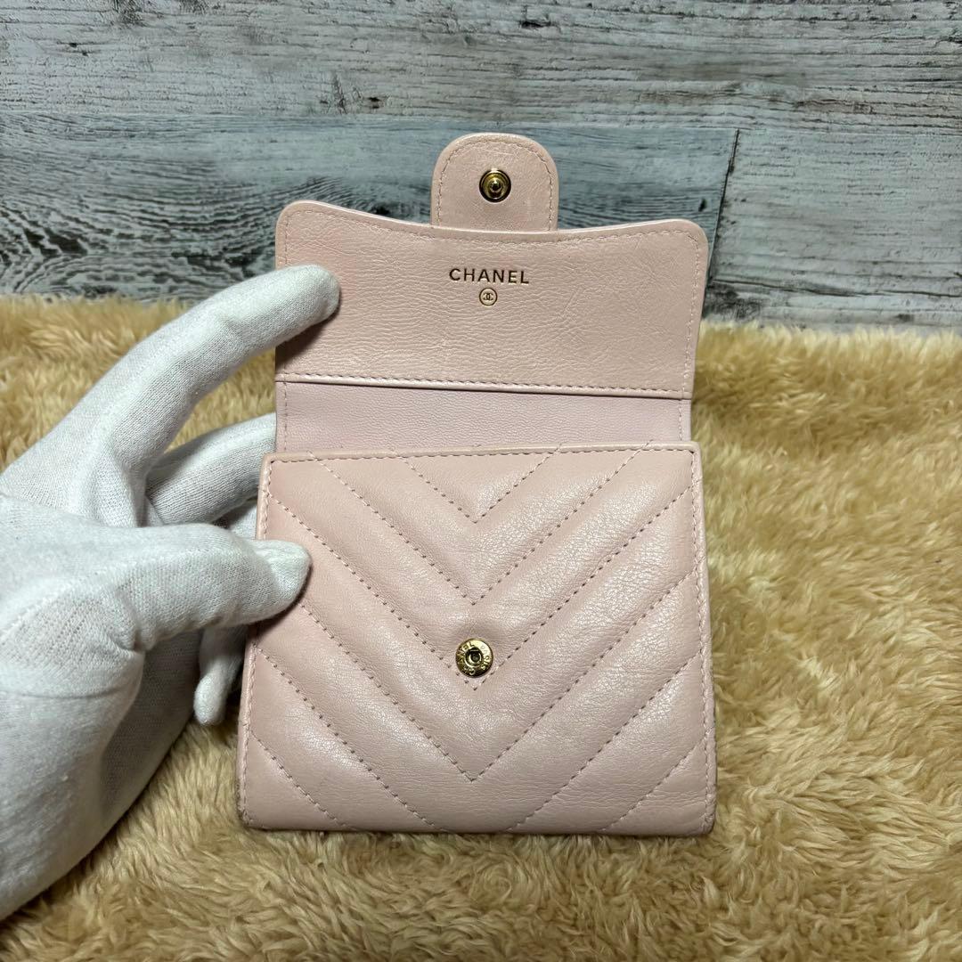 ☆*☆様 CHANEL 鑑定済 ラムスキン Vステッチ シェブロン ココマーク3