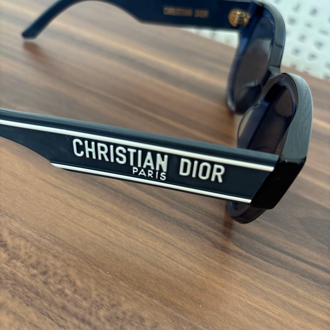 CHRISTIAN DIOR ネイビー サングラス ケース付き