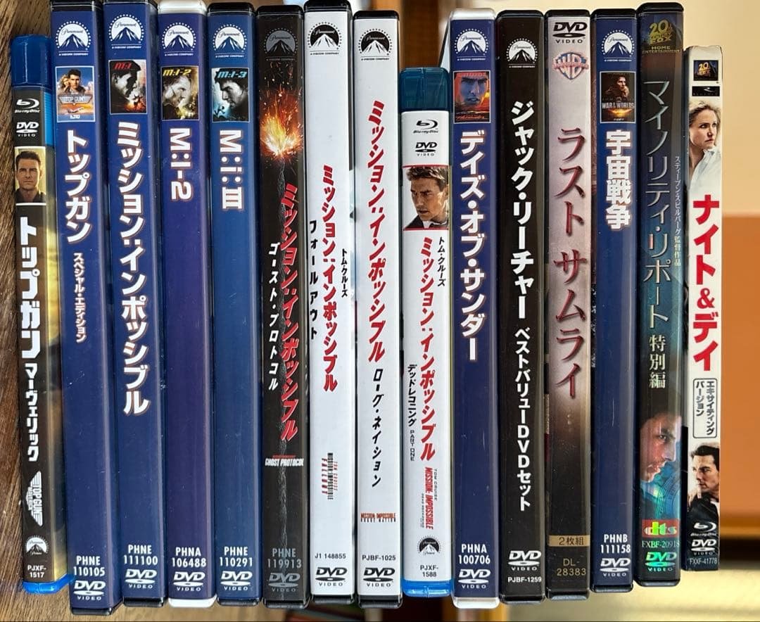 トムクルーズDVD,ブルーレイ全15巻❣️ミッションインポッシブル、トップガン他