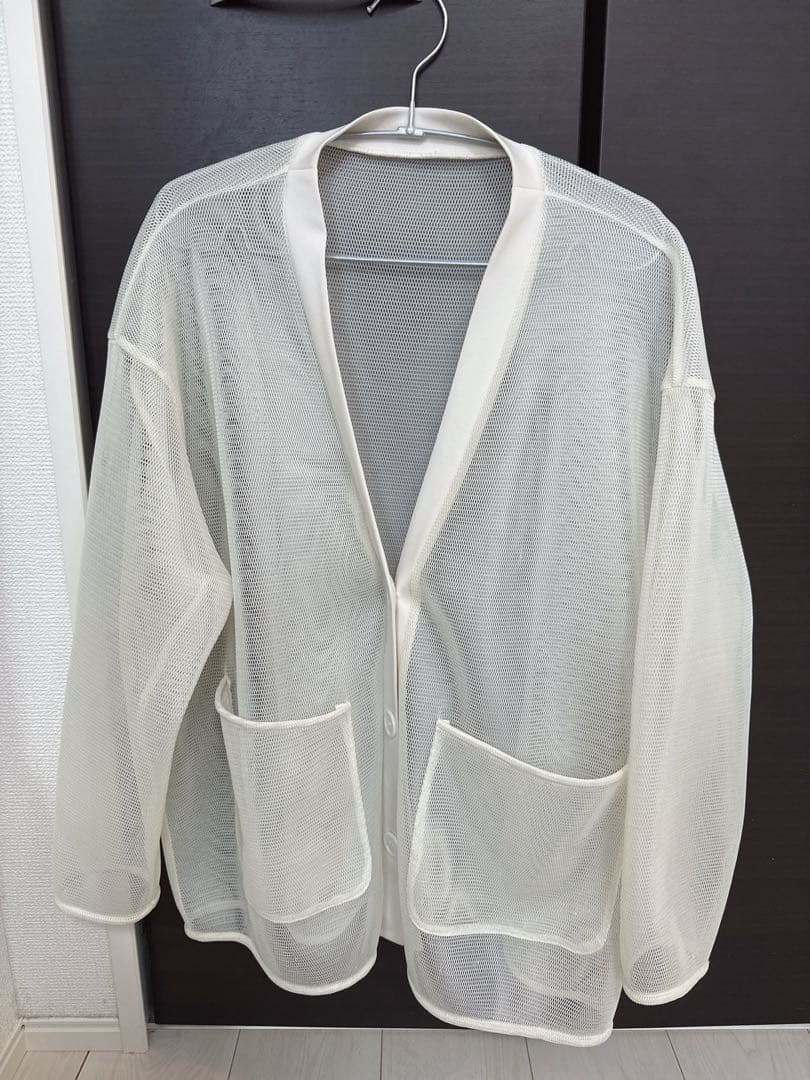 pois double mesh Cardigan アイボリー