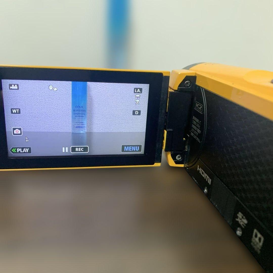JVC GZ-R470-Y イエロー 防水ビデオカメラ 動作品