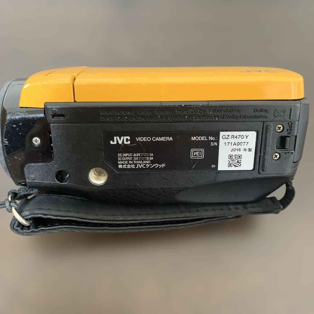 JVC GZ-R470-Y イエロー 防水ビデオカメラ 動作品