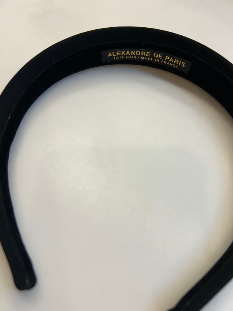 Alexandre de Paris ヘアバンド　ブラックサテン2.5センチ
