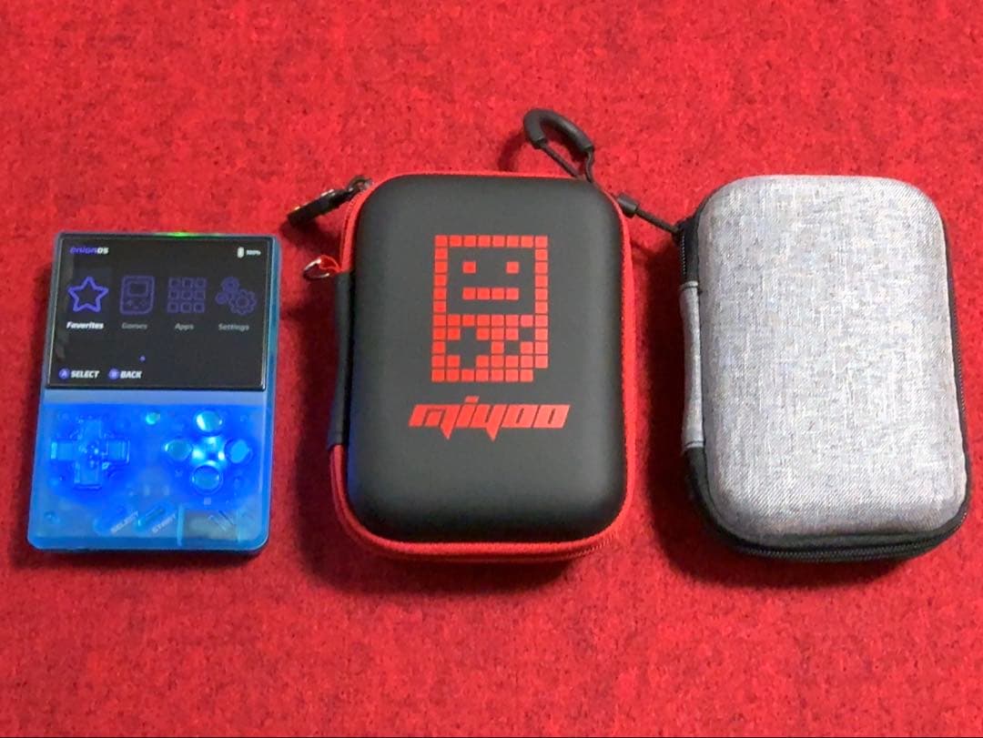 超改造Miyoo Mini V4 メタリックブルー バックライト付き