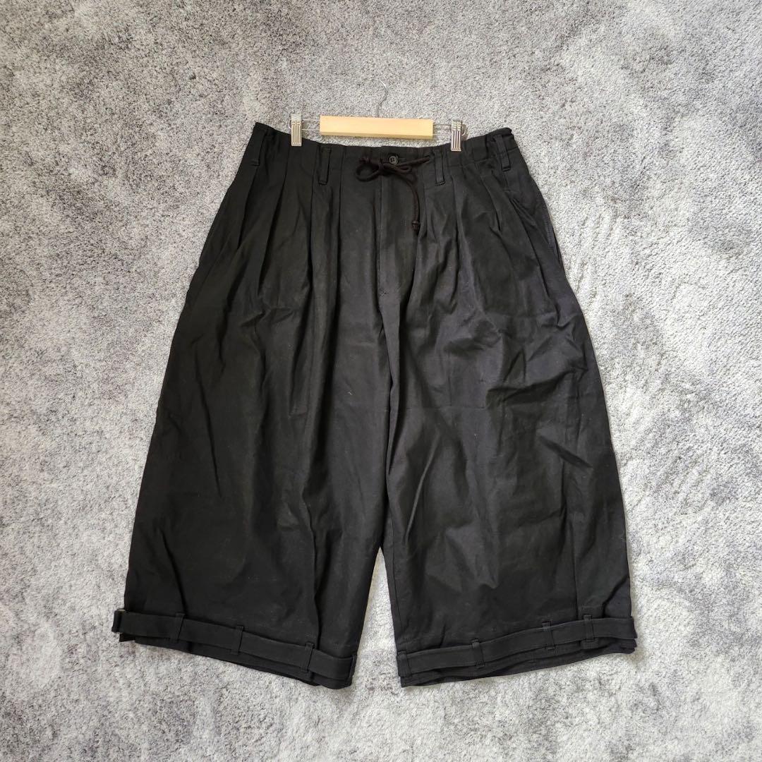 【Yohji Yamamoto ヨウジヤマモト】ワイドタックパンツ　サイズ1　綿