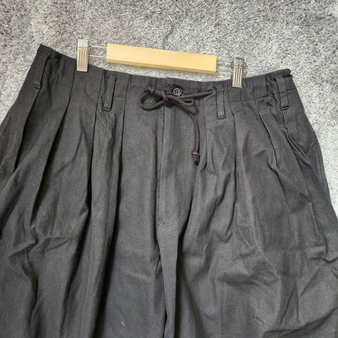 【Yohji Yamamoto ヨウジヤマモト】ワイドタックパンツ　サイズ1　綿