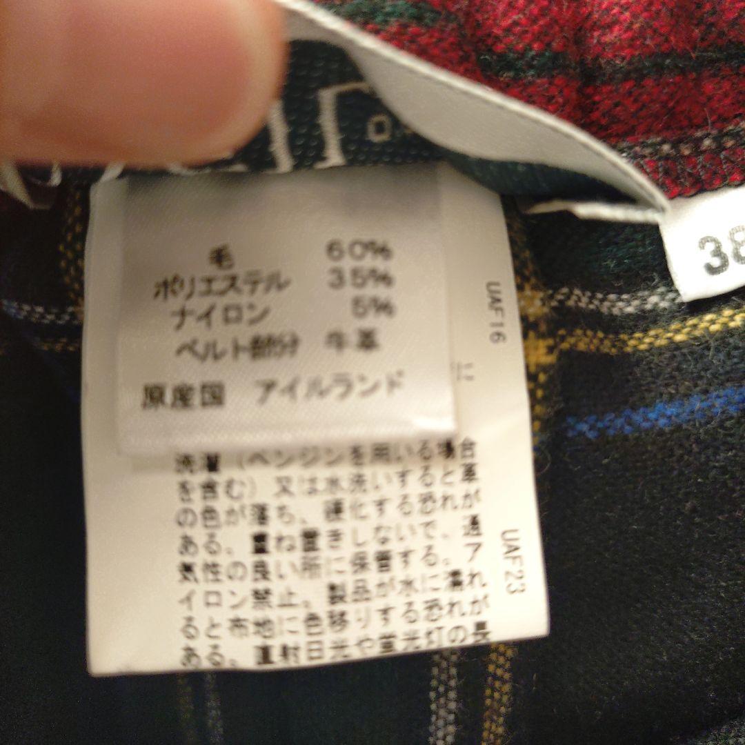 お値下げ【オニールオブダブリン】 チェックプリーツスカートサイズ38　総丈66