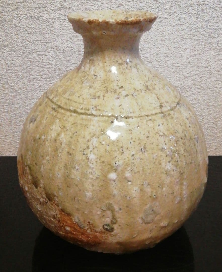 谷清右衛門作　信楽焼　花入　共箱　花瓶