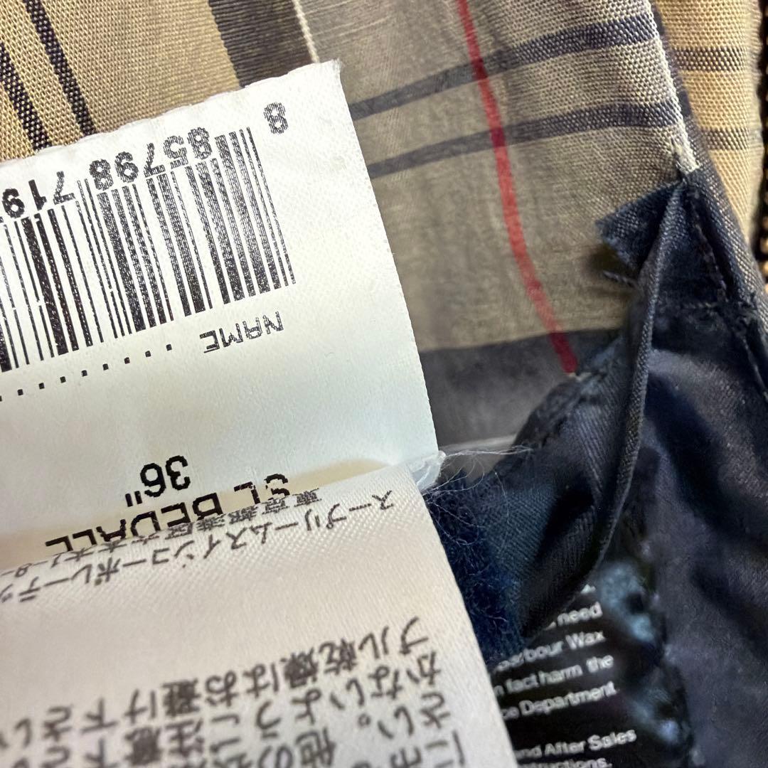 レ*バ様 美品　バブアー barbour ビデイル　SL 36 ネイビー　3ワラ
