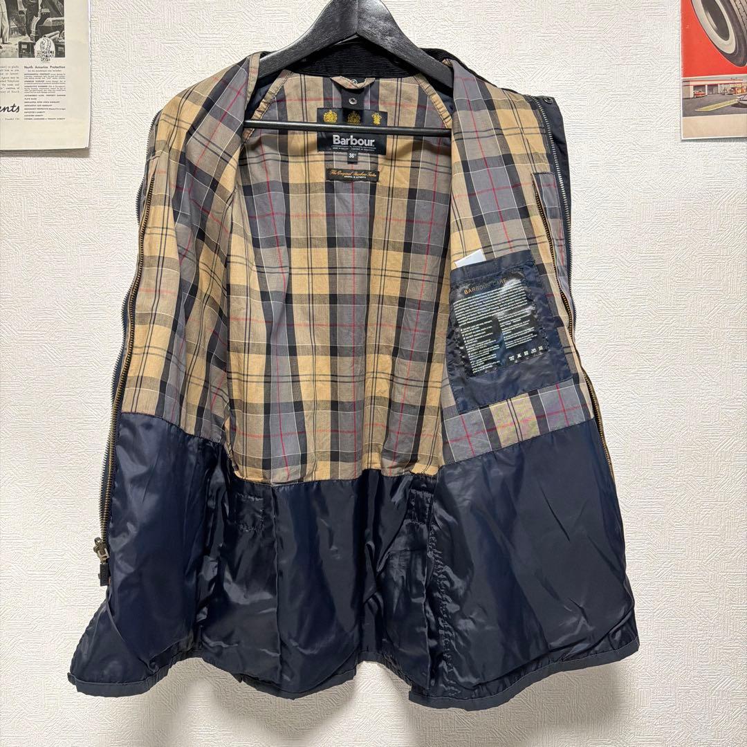 レ*バ様 美品　バブアー barbour ビデイル　SL 36 ネイビー　3ワラ
