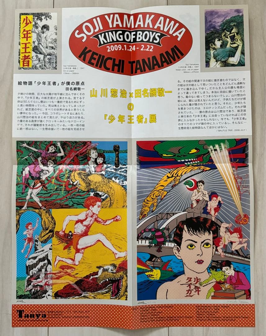 【極美！サイン署名】田名網敬一　夢と記憶　ポスター付　adidas