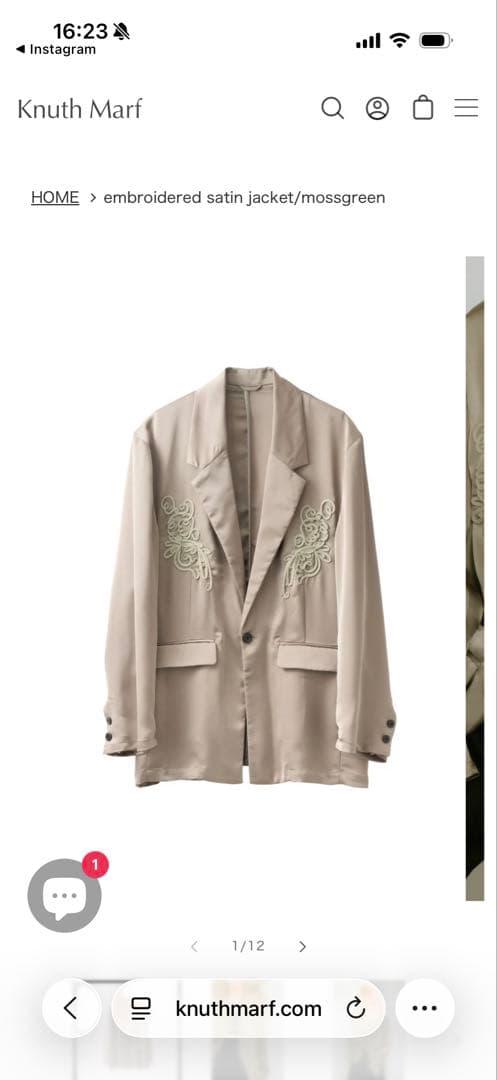 ジャケット・アウター Knuth marf embroidered satin jacket