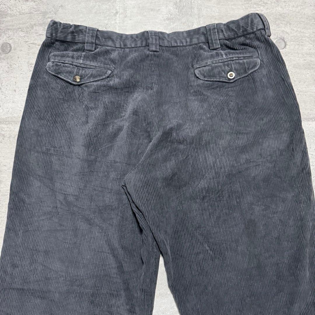 90s L.L.Bean コーデュロイパンツ ブラック フェード 2タック 太畝
