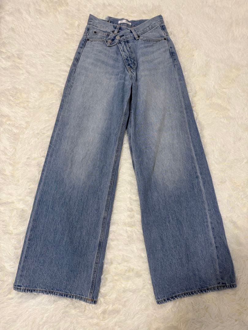 MOUSSY CROSS WAIST WIDE STRAIGHT 1 マウジー