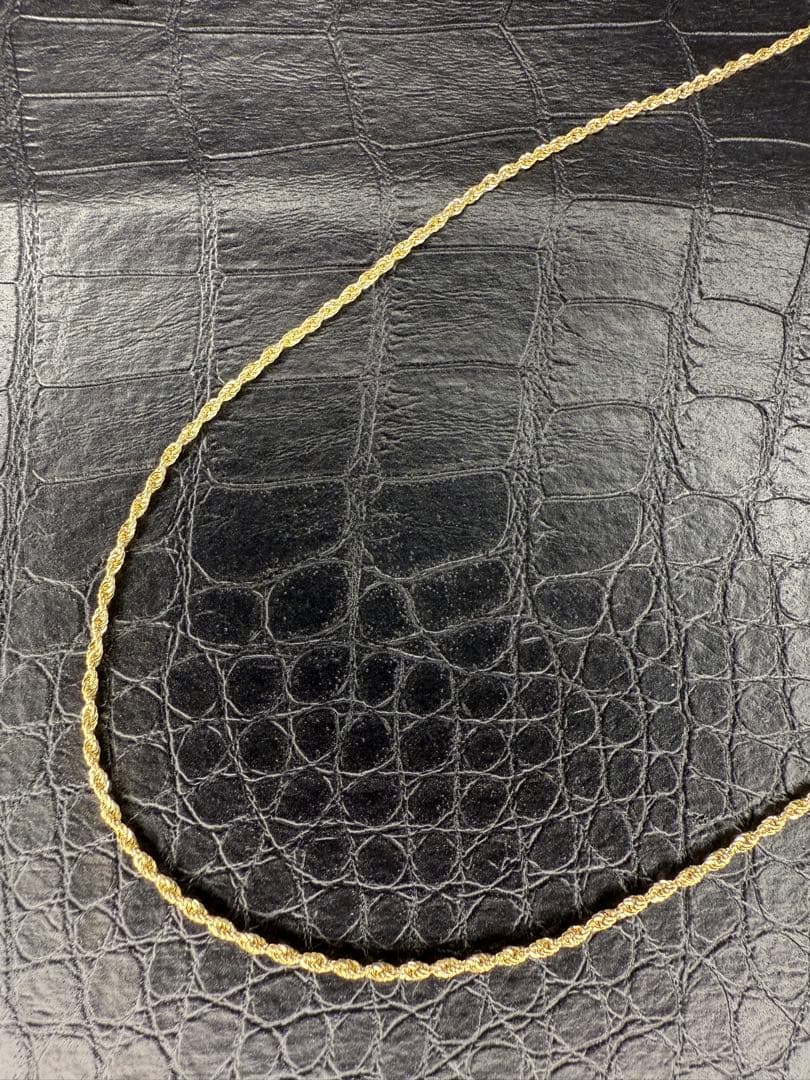 アクセサリー 10K Gold Rope Necklace 51cm 1.5mm