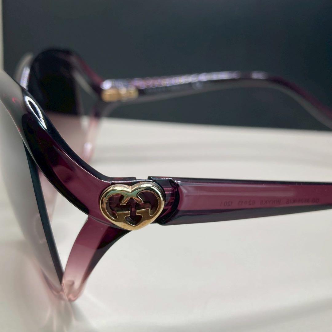 美品✨GUCCI サングラス ラブリーハート インターロッキング　パープル