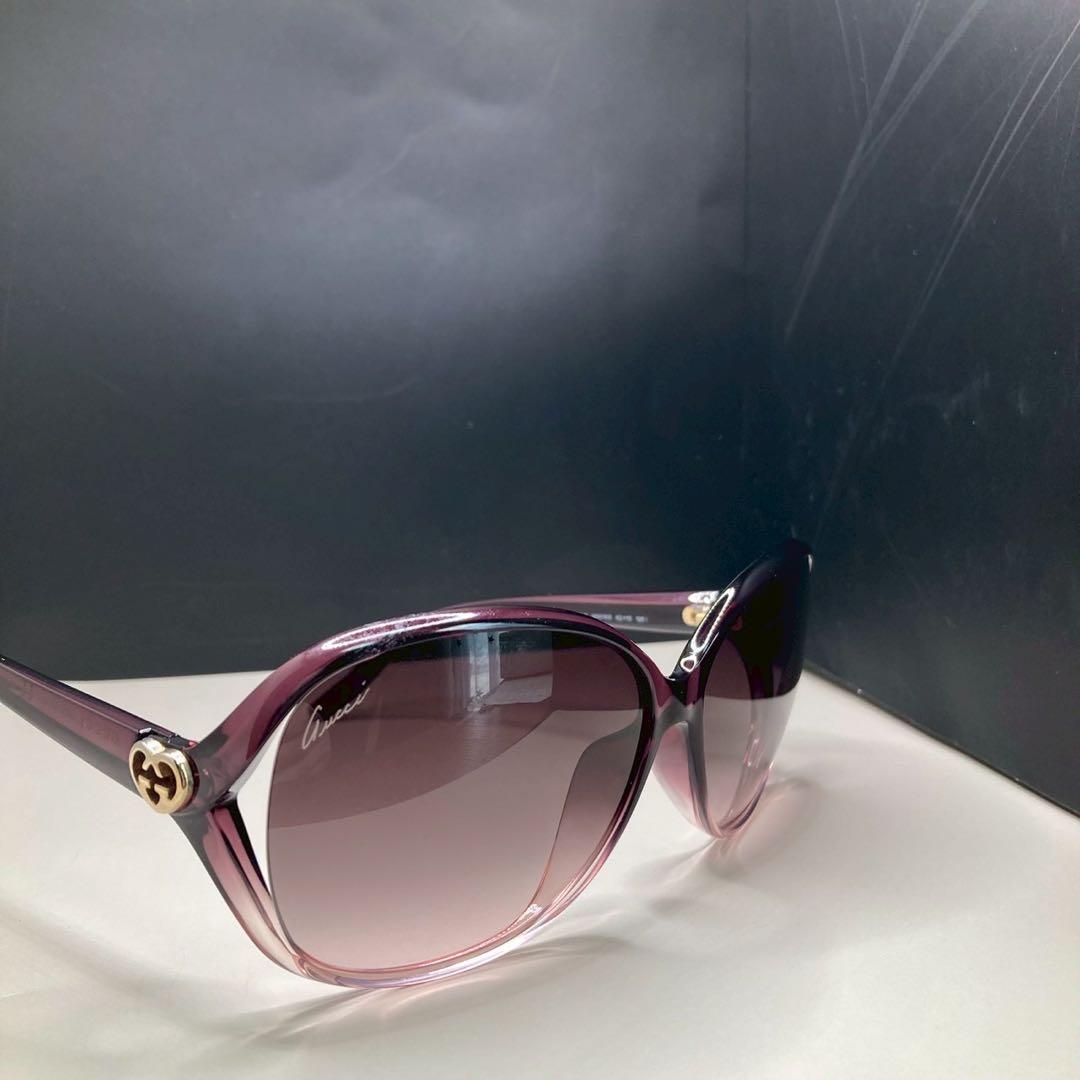 美品✨GUCCI サングラス ラブリーハート インターロッキング　パープル