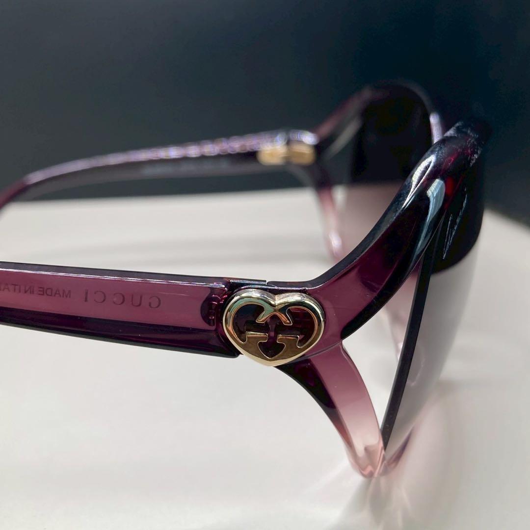 美品✨GUCCI サングラス ラブリーハート インターロッキング　パープル