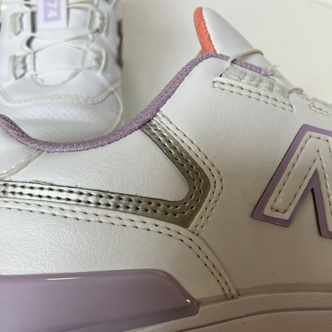 【極美品】NB ニューバランスゴルフ 23cm 574 白 スパイクレス 2E