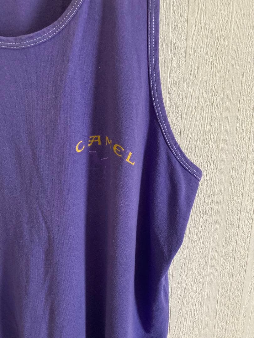 CAMEL キャメル タバコ タンクトップ USA製　シングルステッチ　パープル