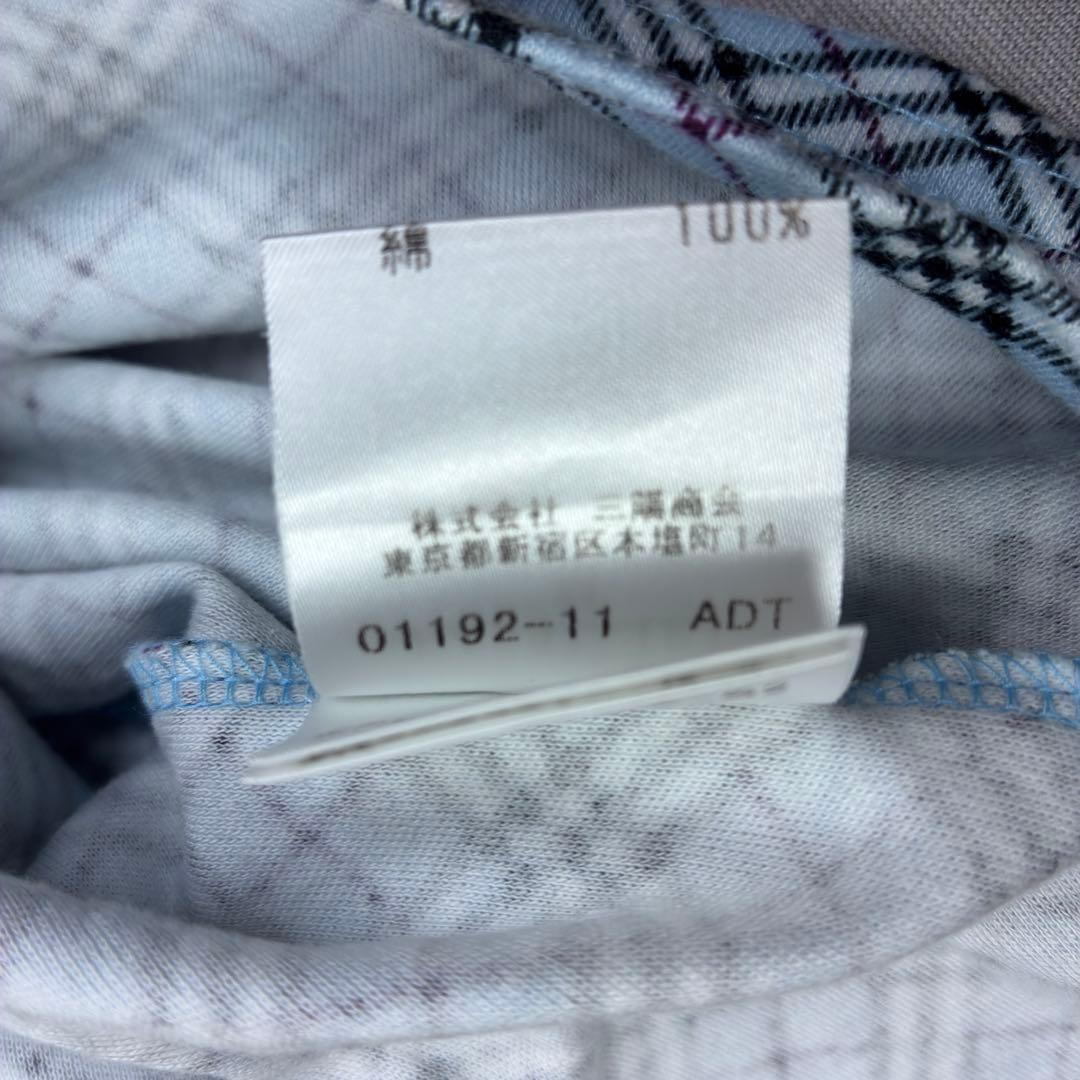 美品　バーバリーブルーレーベル　ノバチェック　フレンチスリーブ　カットソー　M