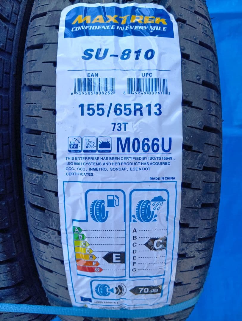 155/65R13、MAXTREK・SU810、新品ノーマルタイヤ4本、送料込み