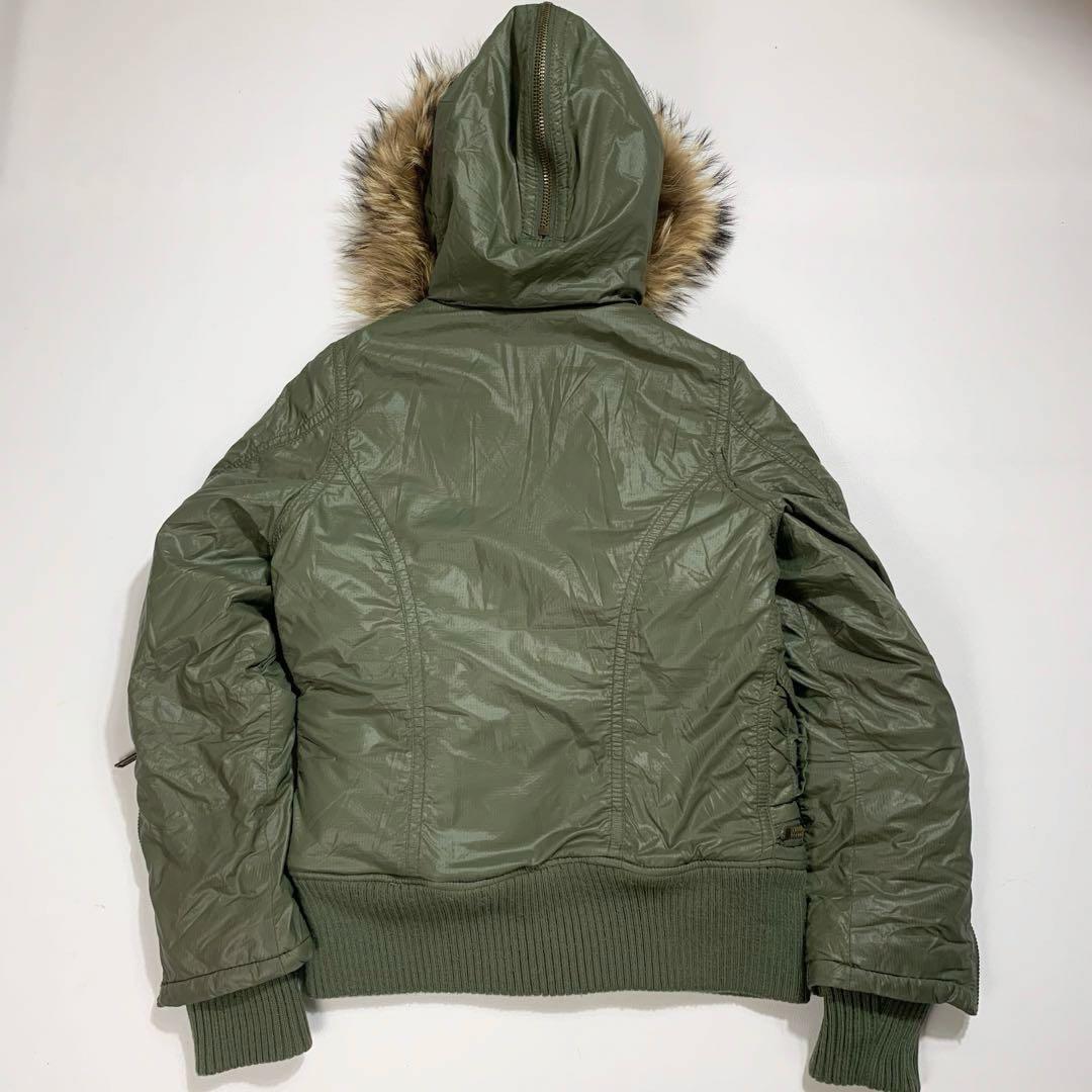 【レア】MOUSSY N-2B フライトジャケット メタルボタン カーキ 短丈