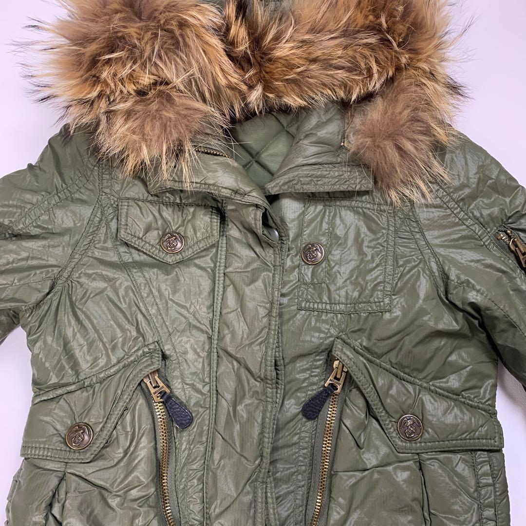 【レア】MOUSSY N-2B フライトジャケット メタルボタン カーキ 短丈