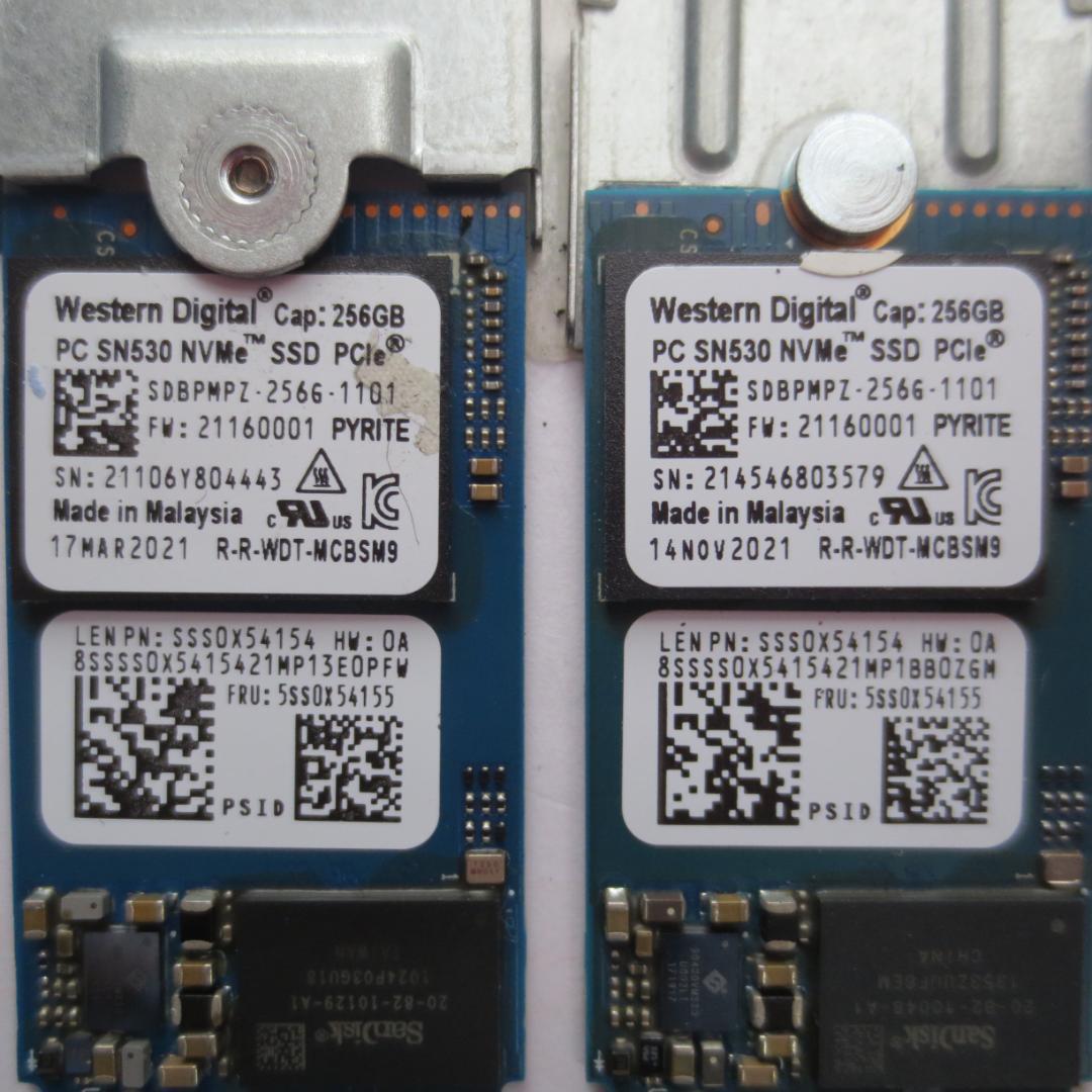 M.2 2242 NVMe SSD 256GB 2枚