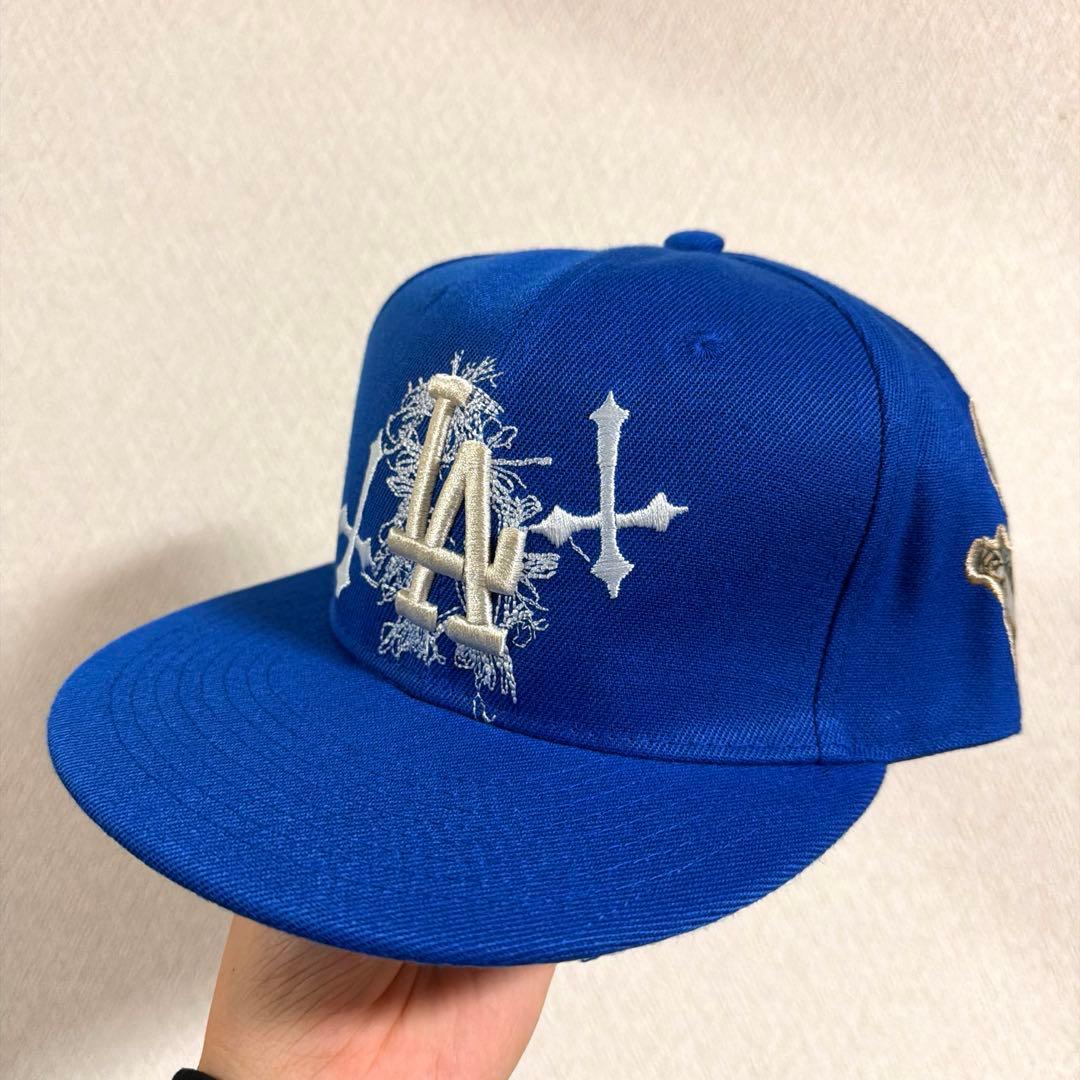 マ*キ様 【激渋】ロサンゼルス LA 逆クロス 天使刺繍 ベースボールキャップ