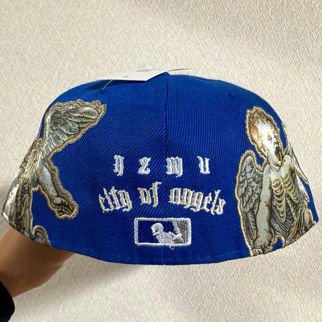 マ*キ様 【激渋】ロサンゼルス LA 逆クロス 天使刺繍 ベースボールキャップ