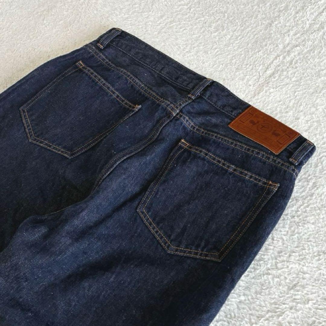 美品 中川政七商店 リネンデニムのパンツ 麻のデニムパンツ インディゴ