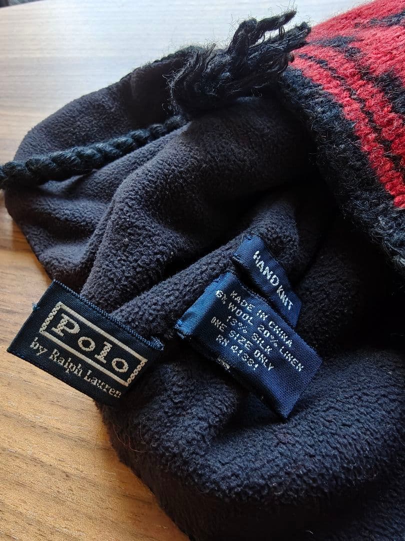 POLO RALPH LAUREN 耳当て ニット帽　Hand Knit