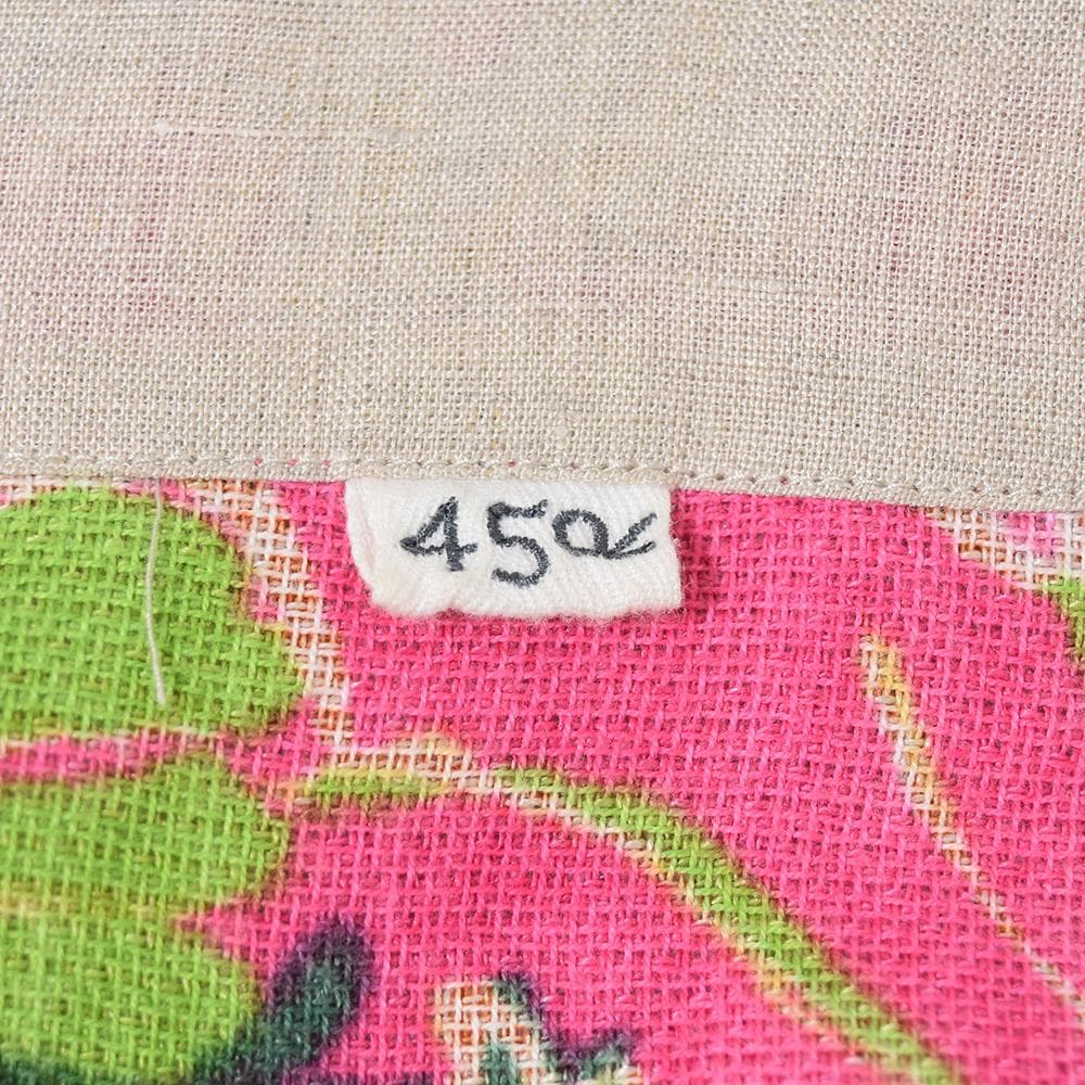 45R コットン リネン 二重織 フラワー 馬比古 DRESS ワンピース 花柄