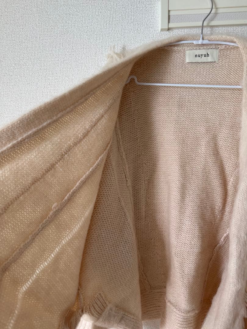 【完売品】nuyuh tulle knit cardigan (ivory)