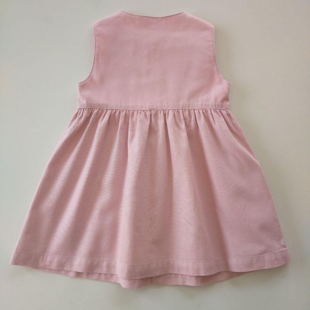 美品★90cm familiar ファミリア ピンク ジャンパースカート