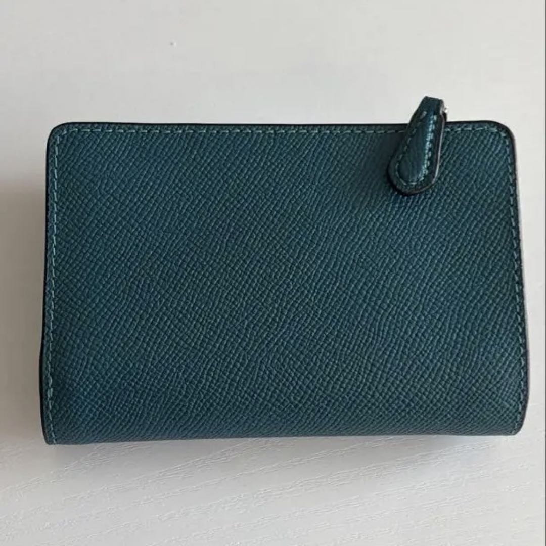 COACH 二つ折り財布 ティール