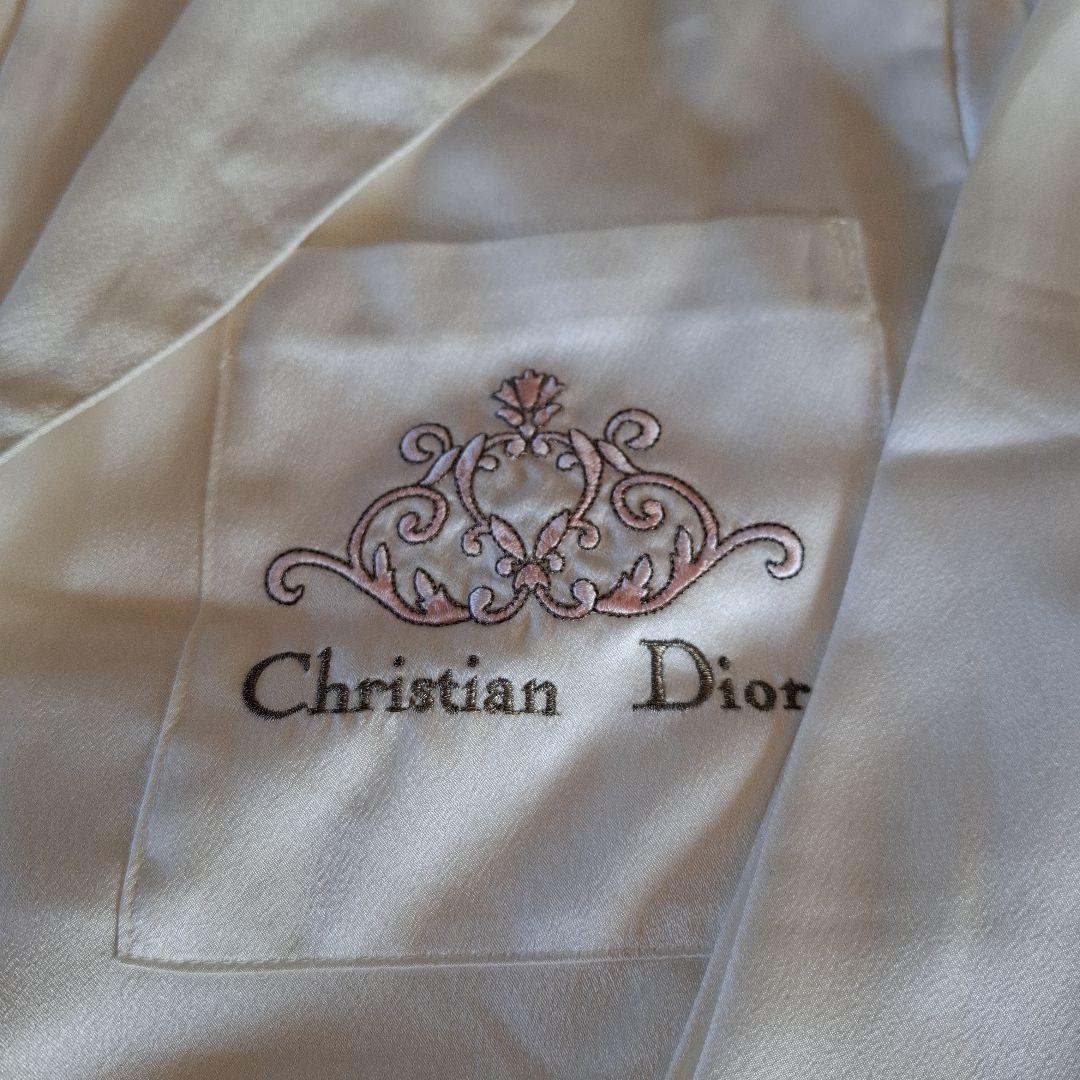 Christian Dior シルクパジャマ M アイボリーホワイト